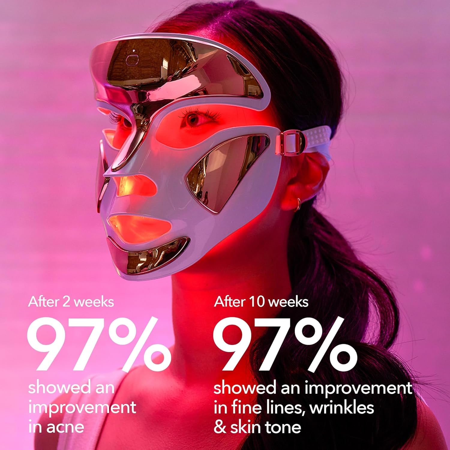 Dr. Dennis Gross Drx Spectralite Faceware Pro – LED Face Mask for Skin Rejuvenation with Dual Red & Blue Light Therapy, FSA HSA Eligible