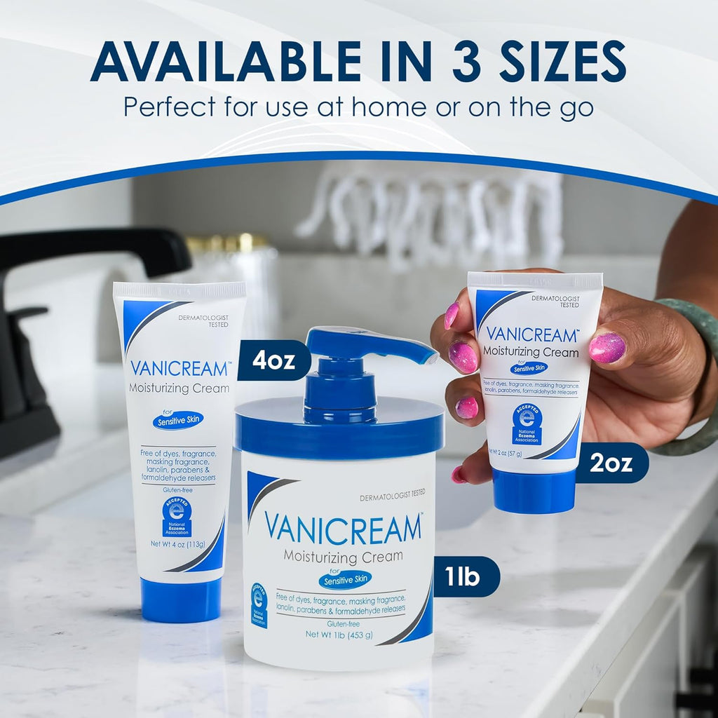 Vanicream Moisturizing Skin Cream with Pump Dispenser - 16 Fl Oz (1 Lb) - Moisturizer Formulated without Common Irritants for Those with Sensitive Skin