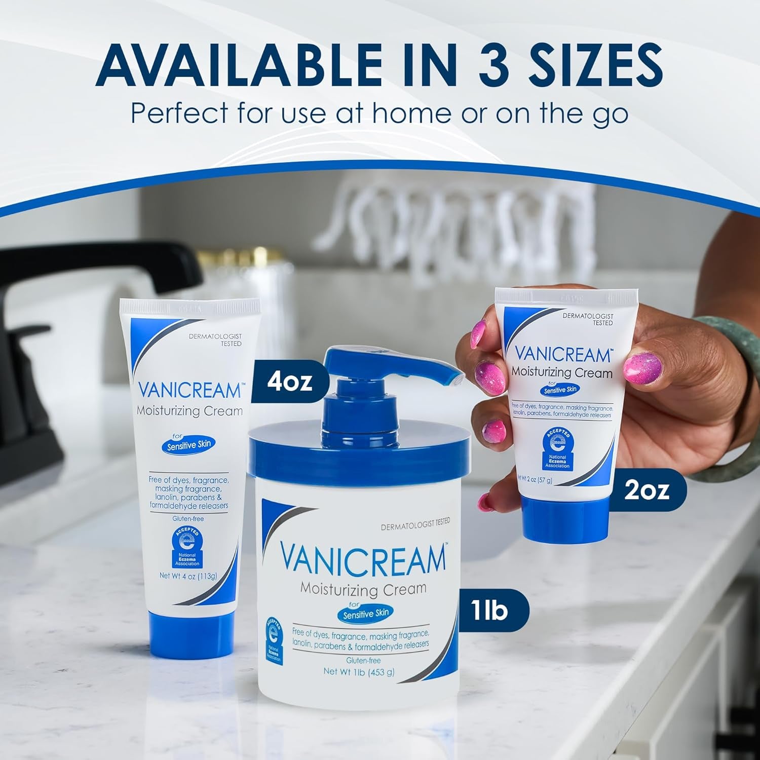 Vanicream Moisturizing Skin Cream with Pump Dispenser - 16 Fl Oz (1 Lb) - Moisturizer Formulated without Common Irritants for Those with Sensitive Skin