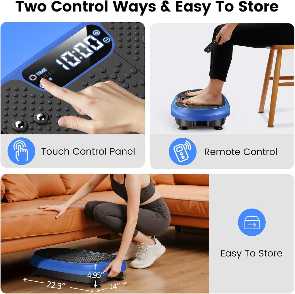 Vibration Plate Exercise Machine, Vibrating Fitness Platform for Lymphatic Drainage, Full Body Shaker Workout Equipment, Bluetooth Power Shaping Vibrate Plate, Board Sport for Home Exercise Gym
