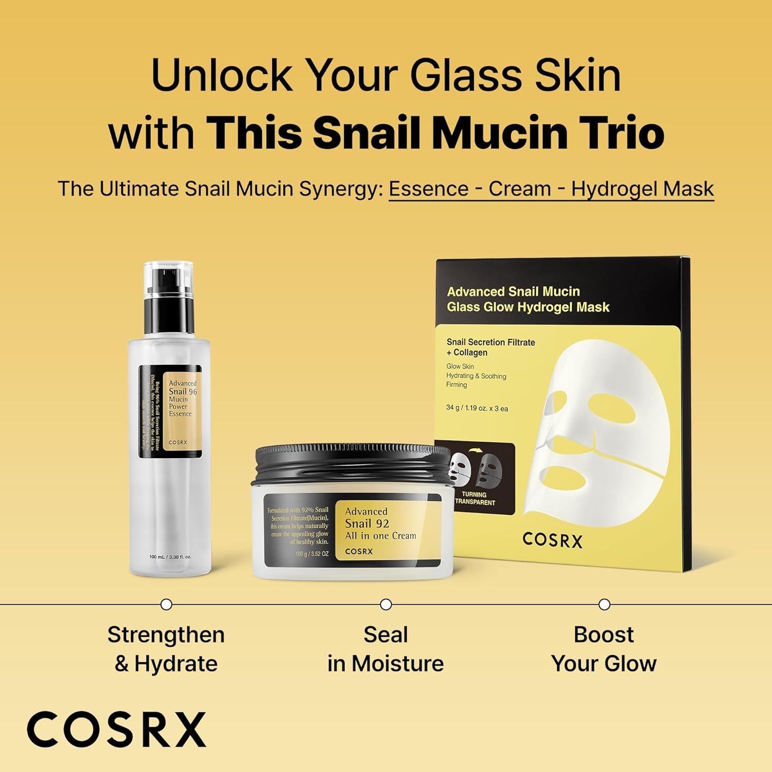 COSRX Snail Mucin Repairing Serum 100Ml, Hydrating Serum for Face with Snail Secretion Filtrate for Dull Skin & Fine Lines, Korean Skin Care
