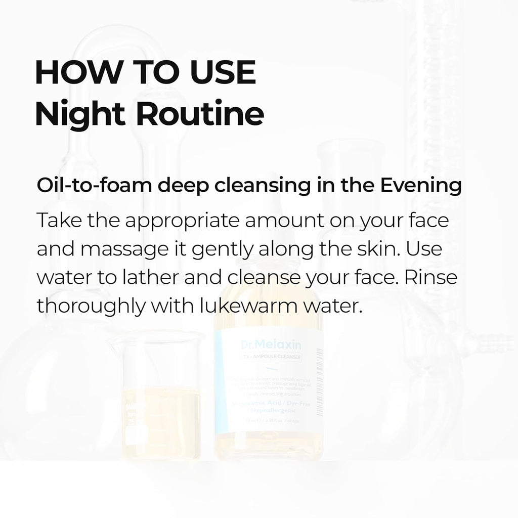 Dr.Melaxin TX Tranexamic Acid Ampoule Cleanser 100Ml / 5.07Fl Oz, Moisturizing, Cleansing for Sensitive Skin