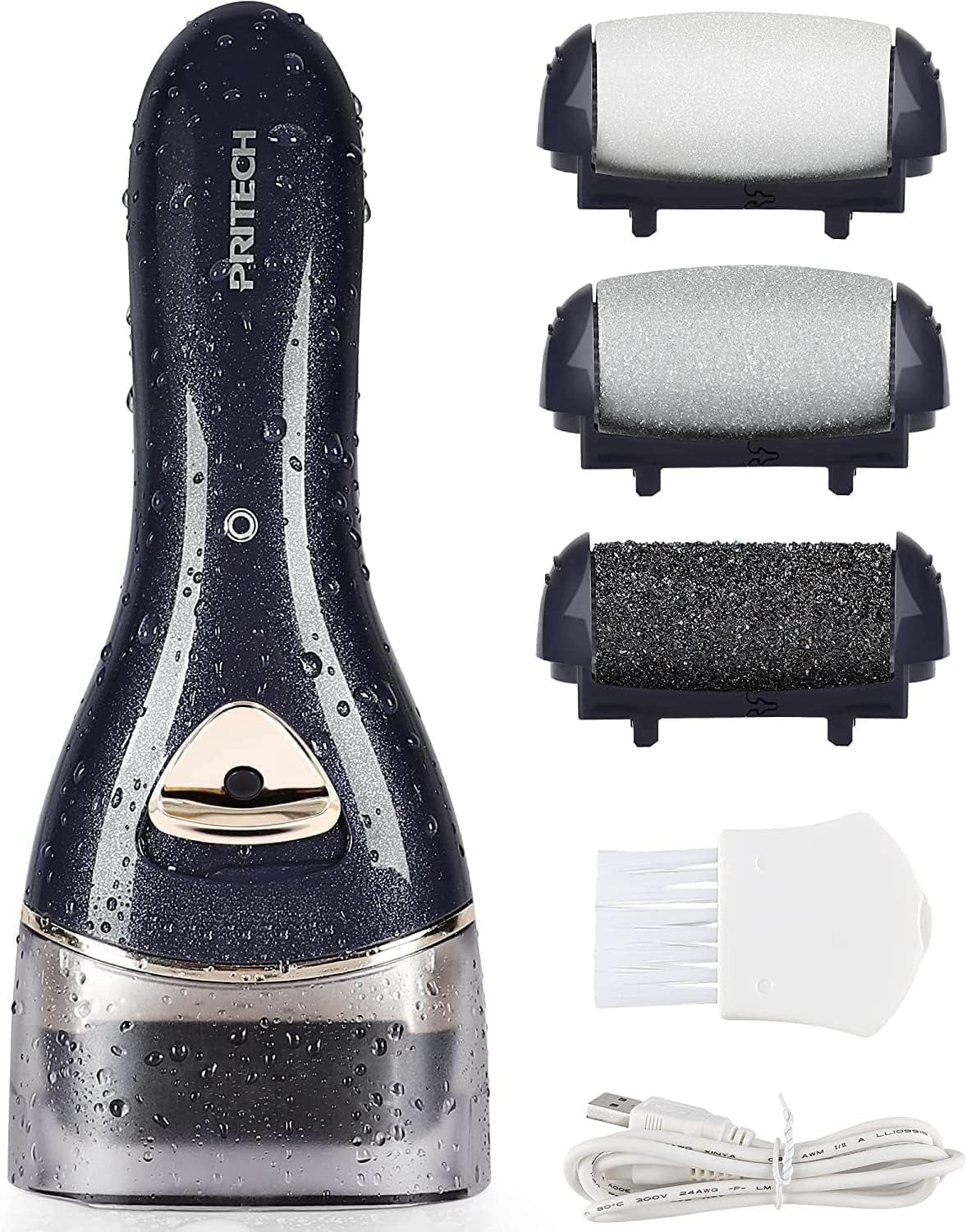 Electric Feet Callus Removers Rechargeable,Portable Electronic Foot File Pedicure Tools, Electric Callus Remover Kit,Professional Pedi Feet Care Perfect for Dead,Hard Cracked Dry Skin
