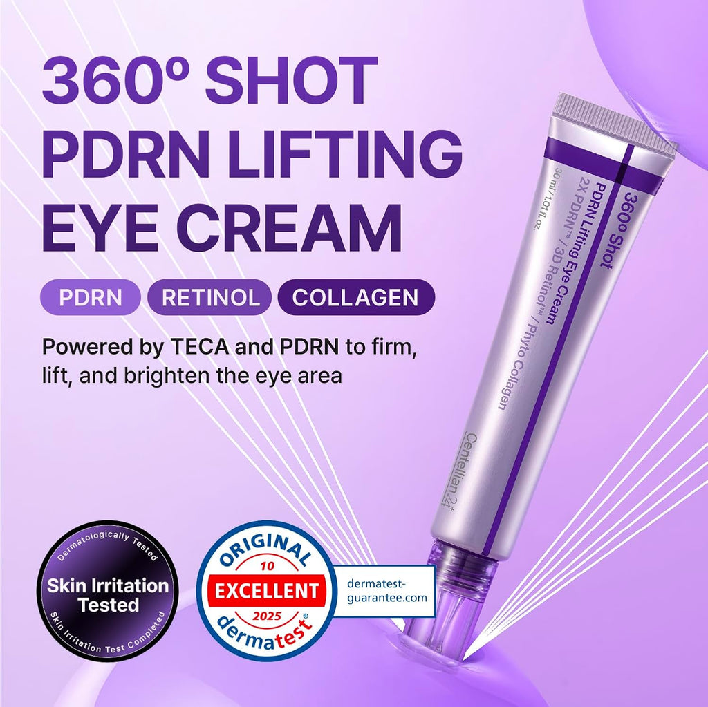 Centellian24 360 Shot PDRN Firming Eye Cream 30Ml (1.01 Fl Oz) – Anti-Aging Retinol Eye Cream for Hooded Eyes, Wrinkle Smoothing, Firming Hydrating Care for Under-Eye Bags, Crow’S Feet & Dark Circles