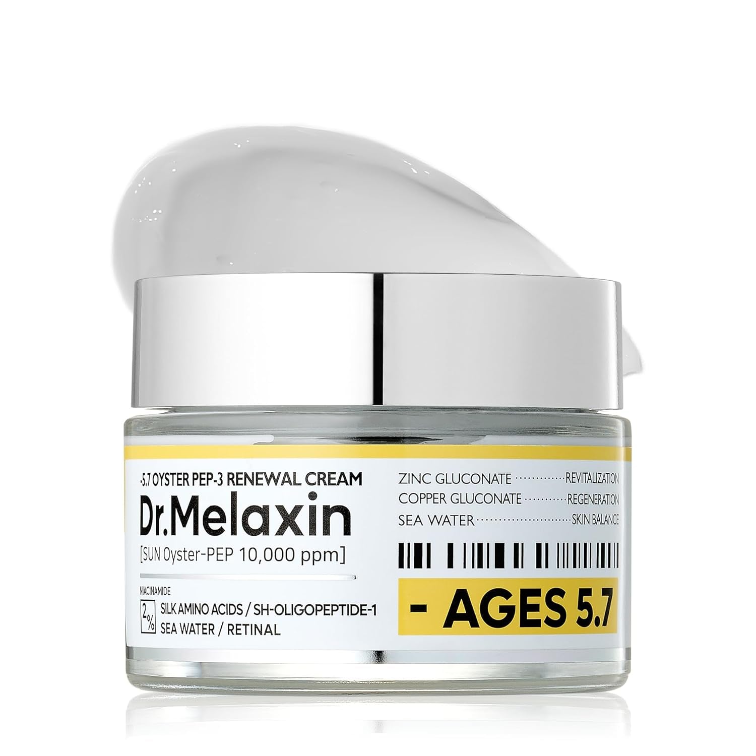Dr.Melaxin Oyster Pep3 Renewal Cream | Daily Anti-Aging Face Moisturizer, Skin Elasticity & Reduce Wrinkle, 50Ml,1.69 Fl Oz.
