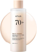 Anua Rice 70 Glow Milky Toner, Glass & Dewy Skin, Hydrating & Barrier Care, Rice Water, Niacinamide, Ceramides, All Skin Types, Fragrance-Free, Non Comedogenic, Korean Skincare, 8.45 Fl.Oz.