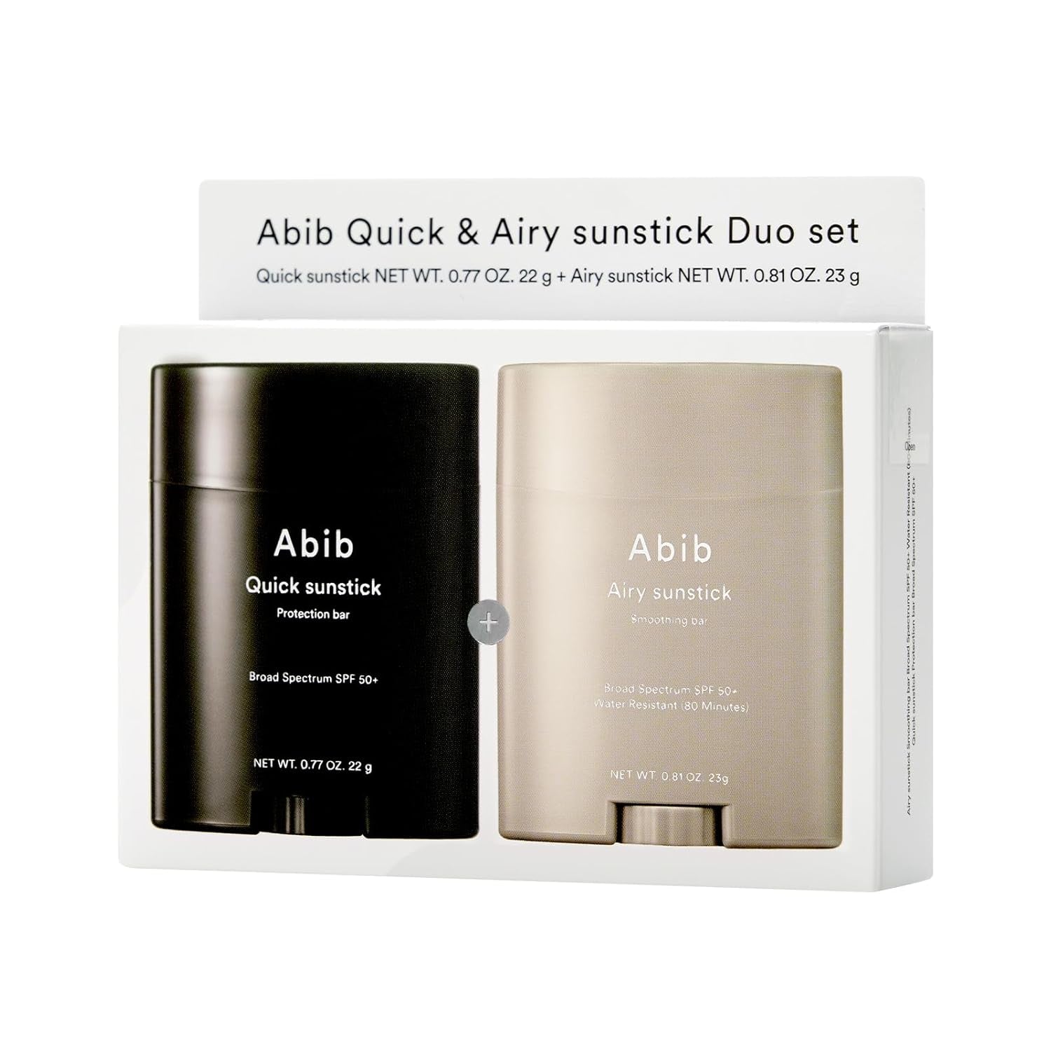 Abib Airy Sunstick Protection Bar SPF50+ Broad Spectrum, Semi-Matte Sunscreen Stick for Oily & Combination Skin, No White Cast, Water-Resistant, Korean Sunscreen, 0.81 Oz / 23 G