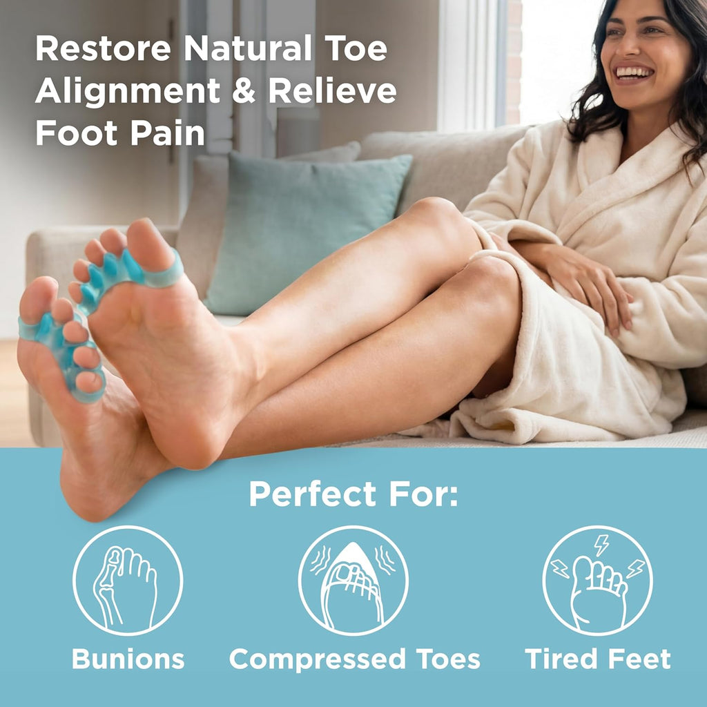 Mind Bodhi Toe Separators/Toe Spacers - for Men and Women - Regular Size – Blue