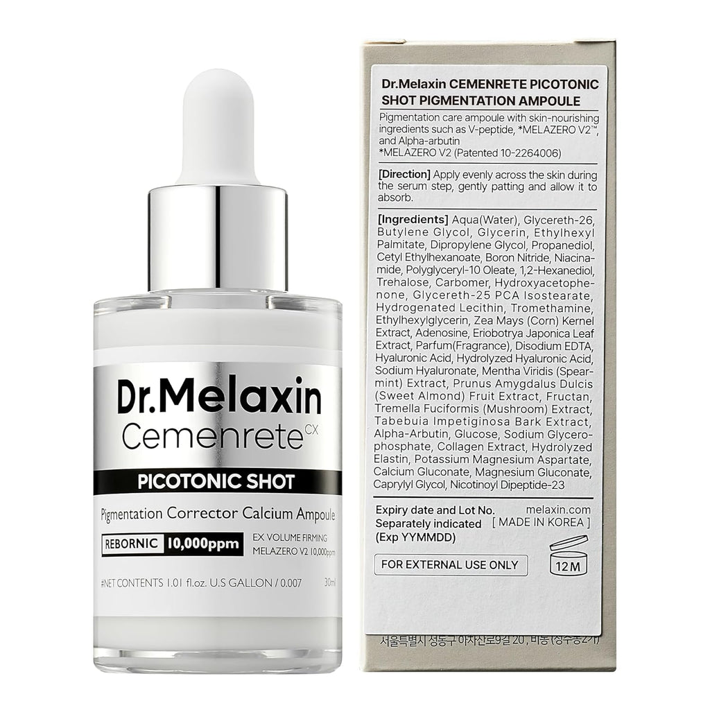 Dr.Melaxin Picotonic Shot Serum with Alpha-Arbutin & Niacinamide, Firming Density Serum for Even Skin Tone, Anti-Aging & Dark Spot Care, 1.01 Fl.Oz