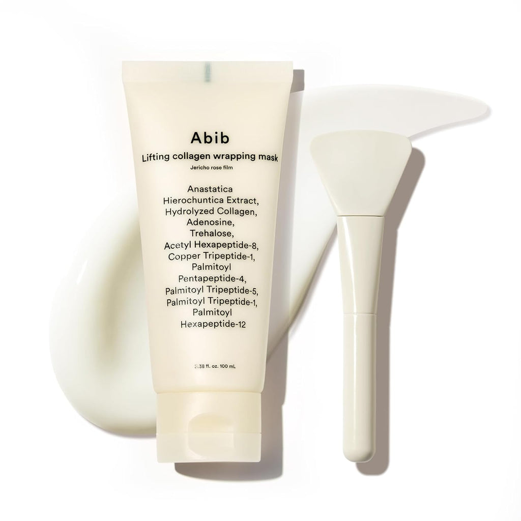 Abib Collagen Overnight Wrapping Mask Jericho Rose, Peel off Face Mask for Glass Skin & Pore Tightening, Lifting & Firming Korean Skincare 3.38 Fl.Oz