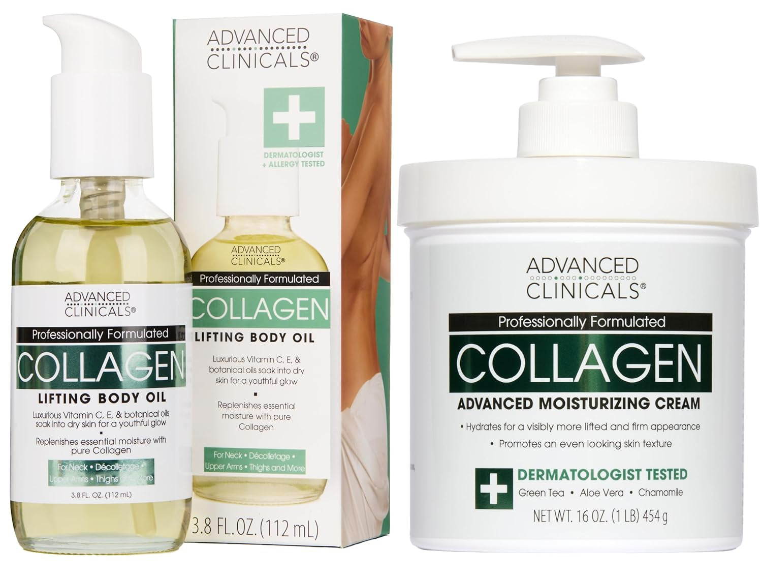 Advanced Clinicals Manuka Honey Body Cream for Women & Men | Body Butter Lotion for Extremely Dry Skin | Collagen Cream | Skincare Moisturizer Hydrating Balm Improves Look of Aging Skin, 16 Ounce