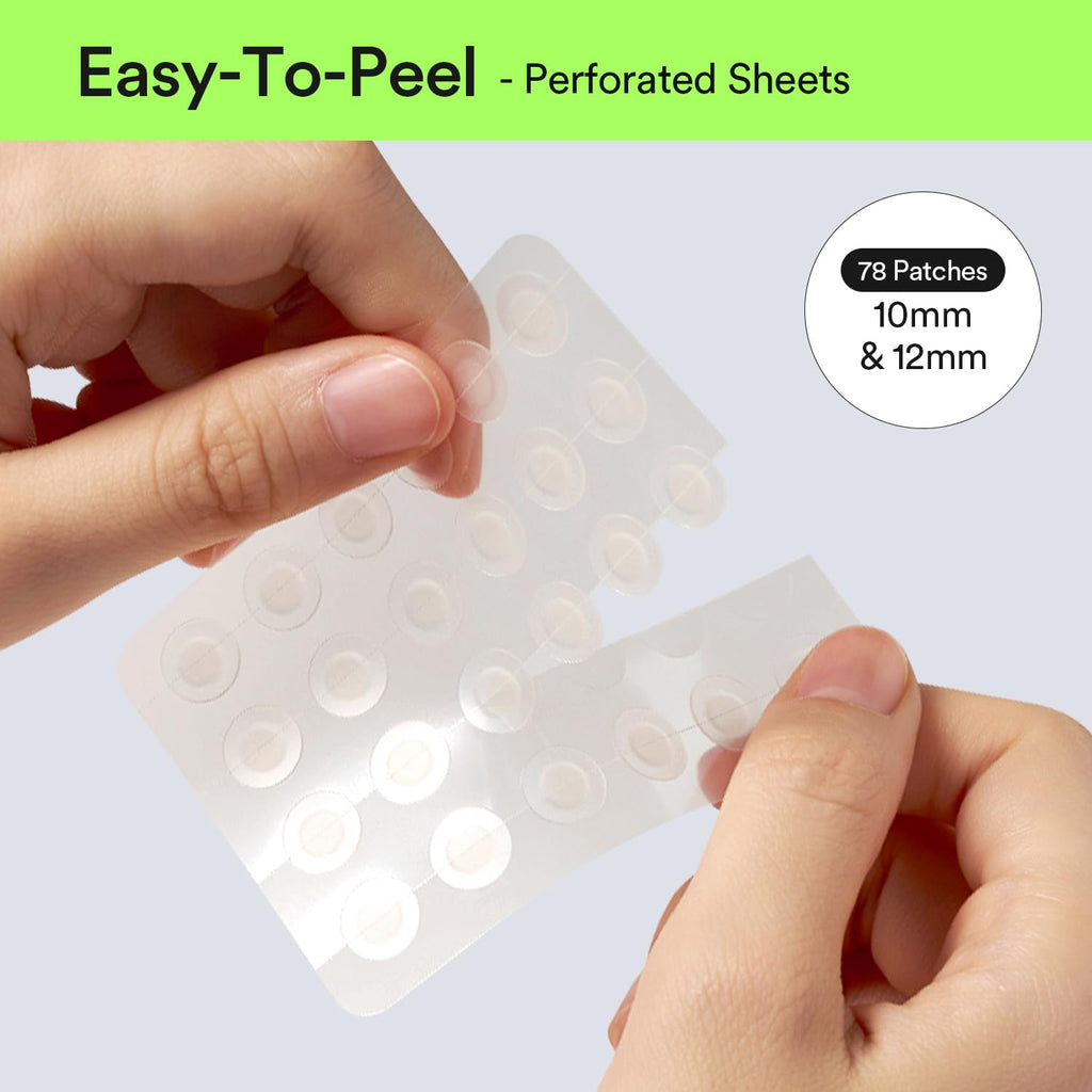 Abib Heartleaf Calming Spot Patch 2 Sizes 78 Patches, Waterproof Pimple Patches for Face, Invisible, Ultra-Adherent & Fast-Soothing Zit Care (10Mm*48Pcs / 12Mm*30Pcs)