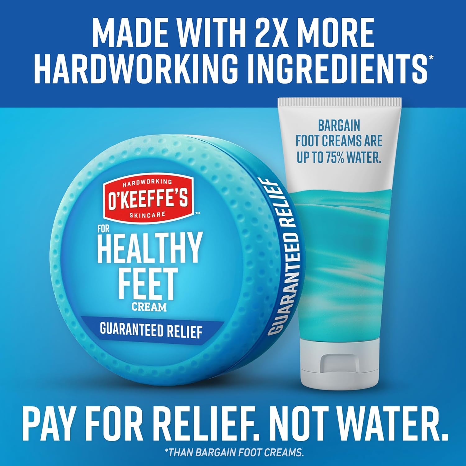 O'Keeffe'S for Healthy Feet Foot Cream - 3.2 Oz Jar (1 Pack) - Guaranteed Relief for Extremely Cracked, Dry Feet, Repairing Skincare, Instantly Boosts and Retains Moisture Levels