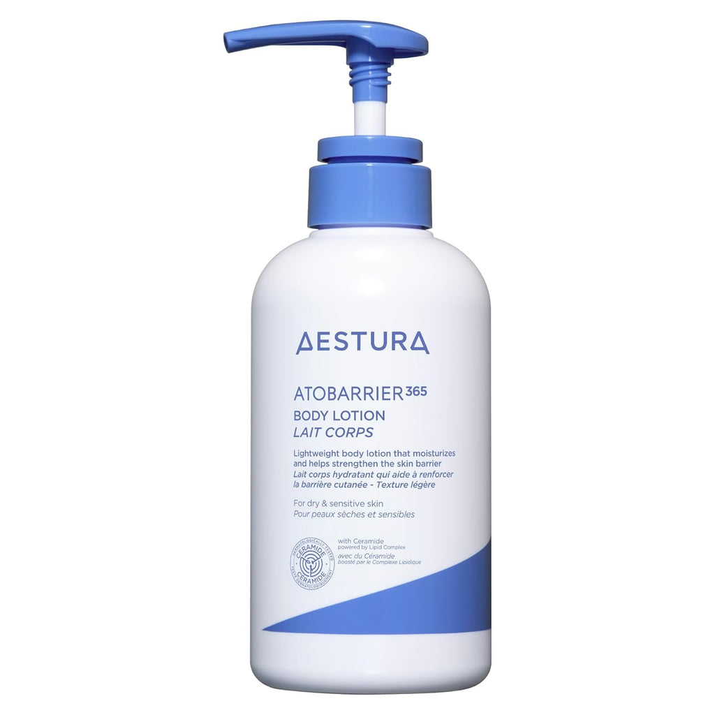 AESTURA ATOBARRIER365 Korean Body Lotion with Ceramides & Glycerin | Lightweight Hydrating Moisturizer for Dry, Sensitive & Eczema-Prone Skin | Fragrance-Free | Korean Skin Care, 400 Ml / 13.5 Fl Oz