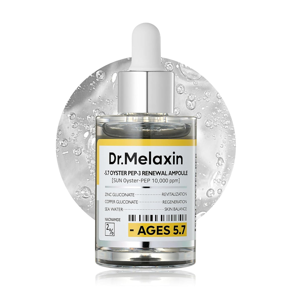 Dr.Melaxin Oyster Pep3 Renewal Ampoule for Plumping, anti Aging, Hydrating Face | Visibly Smooth and Glowy Skin, Korean Skincare, 1.01 Fl Oz(30Ml)