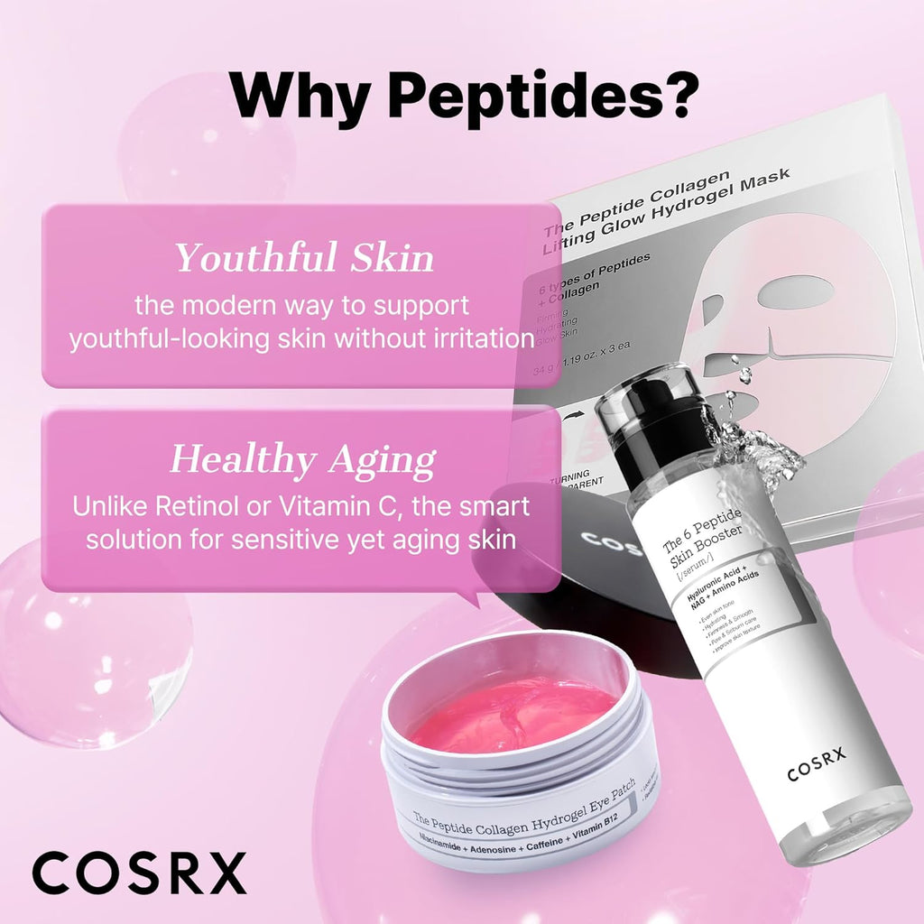 COSRX 6X Peptide Collagen Skin Booster Toner Serum for Dull & Uneven Skin, Preps Skin with Copper Peptides, Ghk-Cu, Skin Renewal Boosting Facial Essence, Korean Skin Care, 5.07 Oz, Mothers Day Gifts