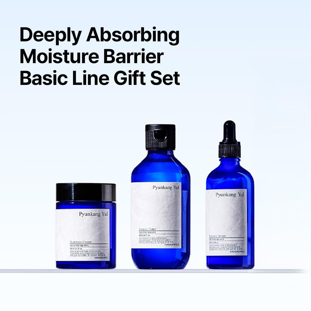 Pyunkang Yul PKY Barrier Line Skincare Gift Set, Holiday Essentials for Moisturizing & Nourishing, Toner, Serum & Face Cream, Ideal for Gifting (3-Item Set)