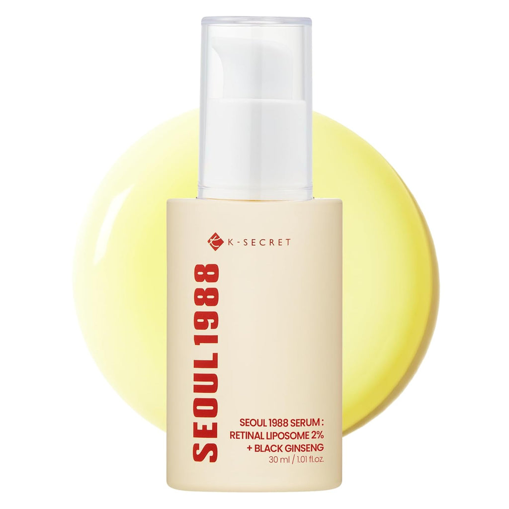K-SECRET SEOUL 1988 Retinal Serum – Formulated with Advanced Retinal Liposome 2% and 58% Black Ginseng Extract | Fine Lines and Skin Texture Care Serum | Korean Skincare, 30Ml / 1.01 Fl Oz