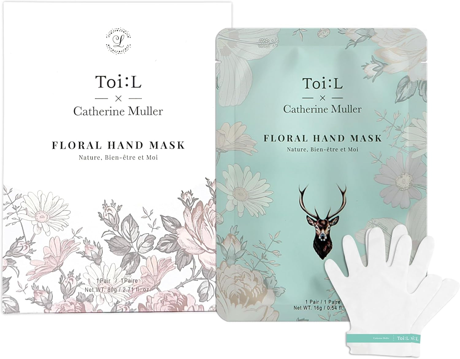 Extra Silky Hand Mask 5 Pairs, Moisturizing Gloves for Dry Hands with White Truffle, Green Caviar & Peptides, Repairing and Softening Hand Care Treatment for Aging, Cracked, and Dry Skin