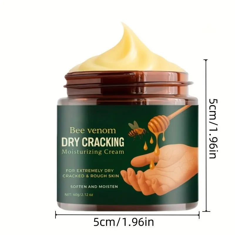 Bee Venom Moisturizing Hydrating Cream for Dry Cracked Feet and Hands, Hydrating Hand Balm, Deep Hydration Softens Light Skin, Smooth and Soft, Hand Restore Cream