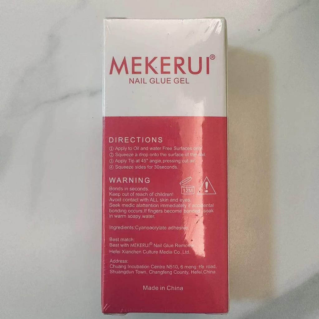 MEKERUI Super Strong Nail Glue Gel 15G – Air-Dries in 7 Seconds, No UV Lamp Needed, Waterproof & Long-Lasting for Press-On Nails