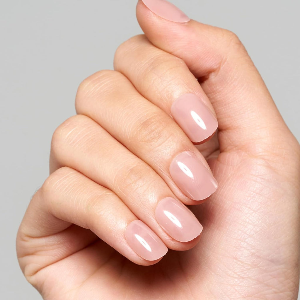 GLAMERMAID Nude Pink Short Press on Nails, Natural Extra Short Squoval Glue on Nails for Women, Coral Pink Square Jelly Soft Gel Fake Nails, round Reusable Acrylic False Nails Manicure Kit for Women