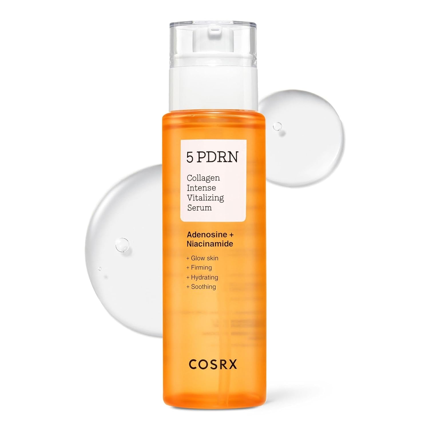 COSRX 5 PDRN Collagen Intense Vitalizing Serum - Korean Serum for Skin Firming & Glowing with Salmon DNA, Centella PDRN & Collagen, Mothers Day Gifts, Korean Skin Care (3.38 Fl.Oz.)