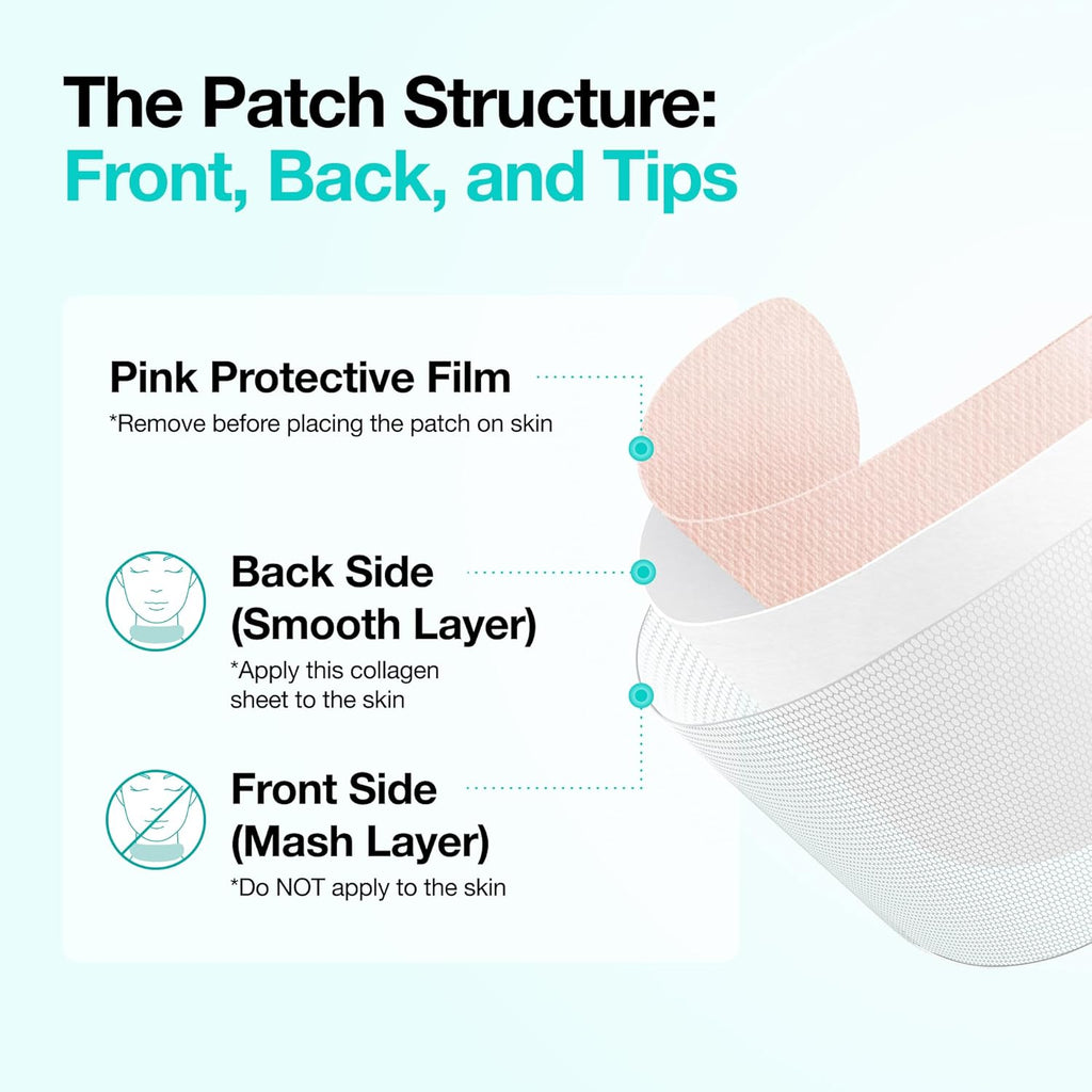 Anua PDRN Collagen Melting Patch for Neck, Lifting and Firming, Thin Film Patch for Neck Fine Lines & Forehead, Plumping Effect with Salmon DNA, Korean Skincare, 0.02G X 4EA