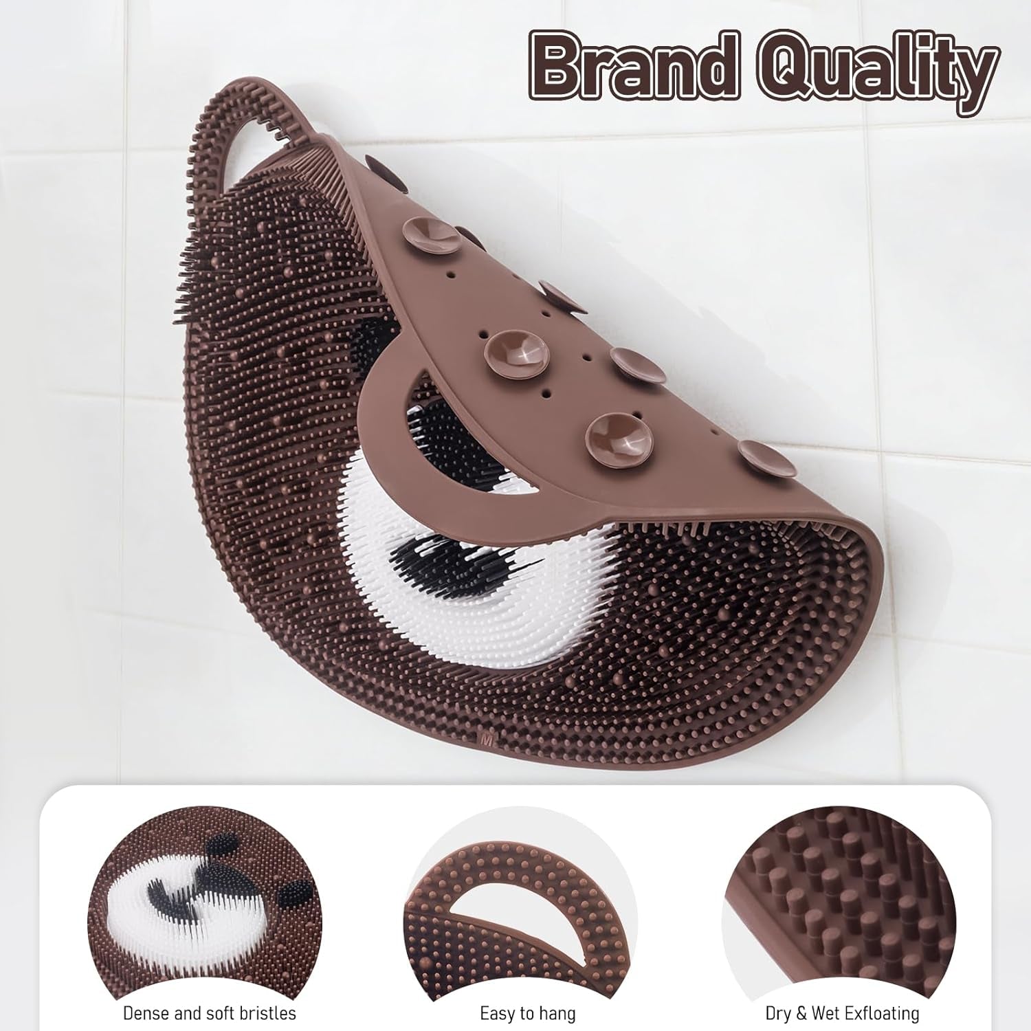 Foot Scrubber Mat in Shower 2 Pack Large - Silicone Foot Bath Exfloating Feet Deep Clean Brush Massager Acupressure Pad Improve Circulation & Feet Relief for Men Women Kids Children Cf&Gy