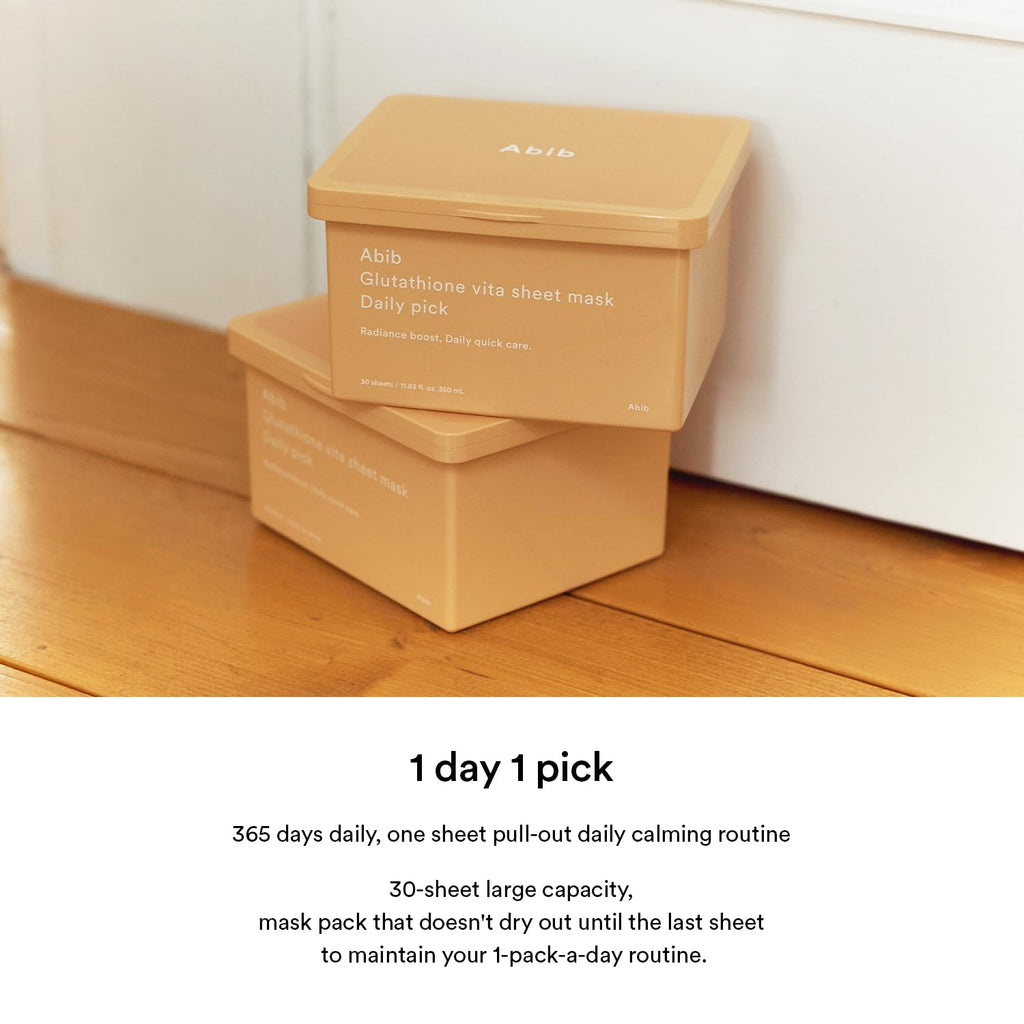 Abib Glutathione Vita Sheet Mask Daily Pick (30 Sheets)