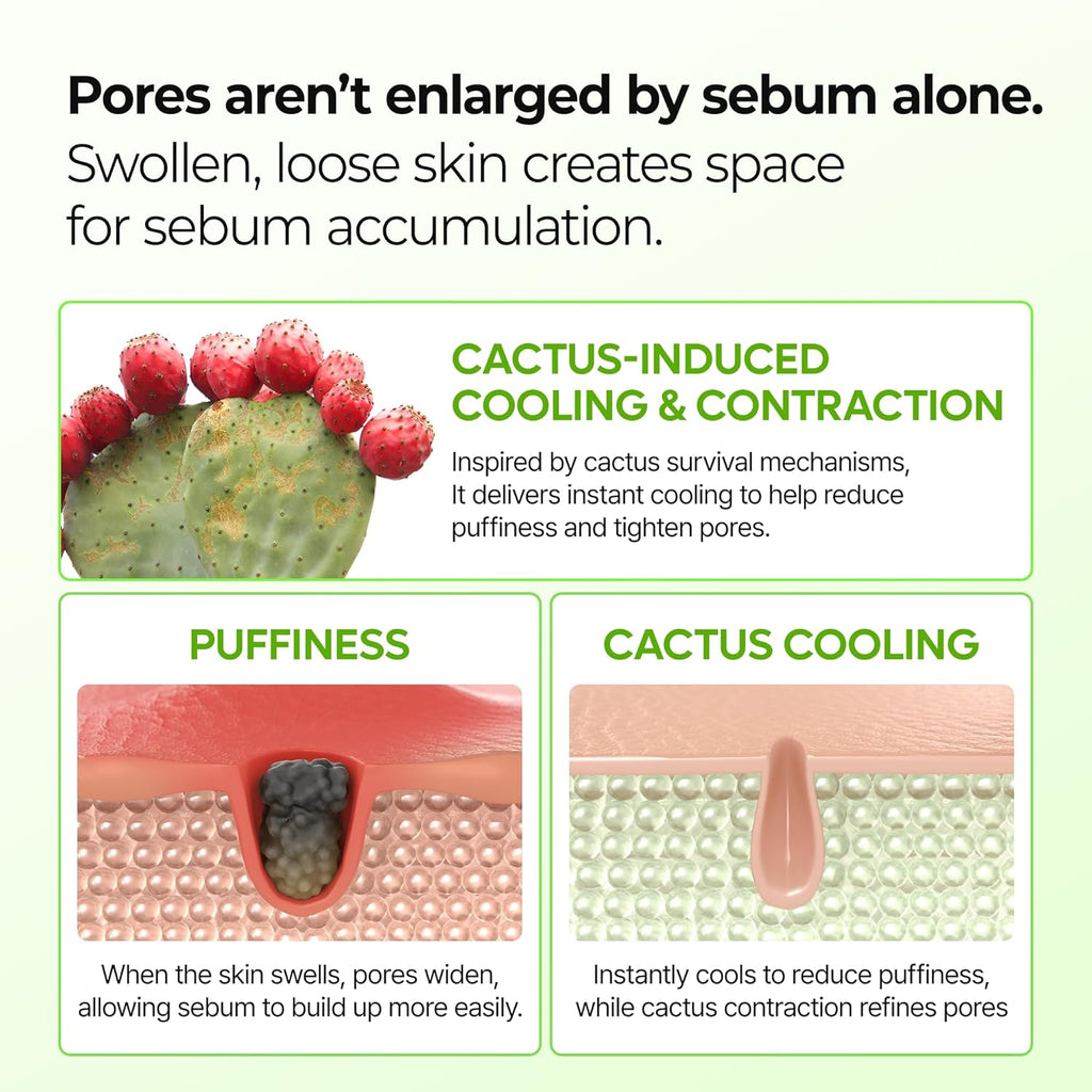 Dr.Melaxin Cactox & Calcium Multi Balm Pore Firming Duo with Cactus Cooling & Eye Care Stick for Visible Pore Refining and Skin Repair