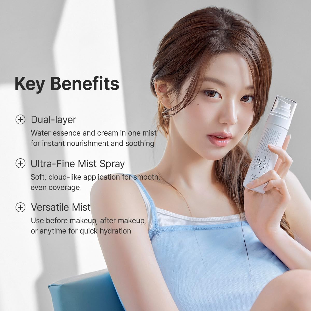 Dr.Althea 345 Relief Cream Mist | Hydrating Facial Mist with Rice Extract | Soothing Care for Sensitive Skin | Vegan Korean Skincare, 3.38 Fl Oz