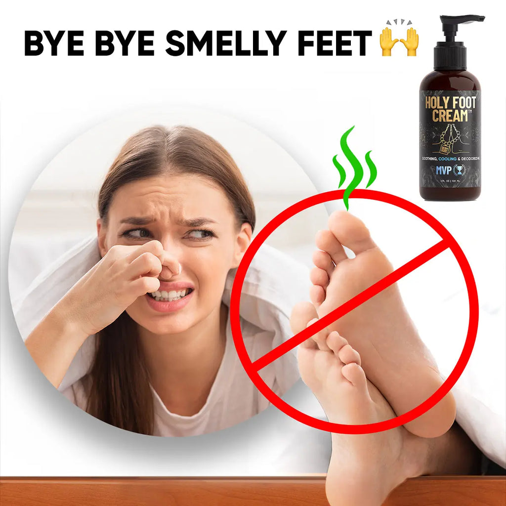 Derm Dude Holy Foot Cream - Moisturizer for Sweaty Smelly & Cracked Heels with Deodorizing Power - Strawberry Lollipop Scent - Hydrating & Antifungal - 100G