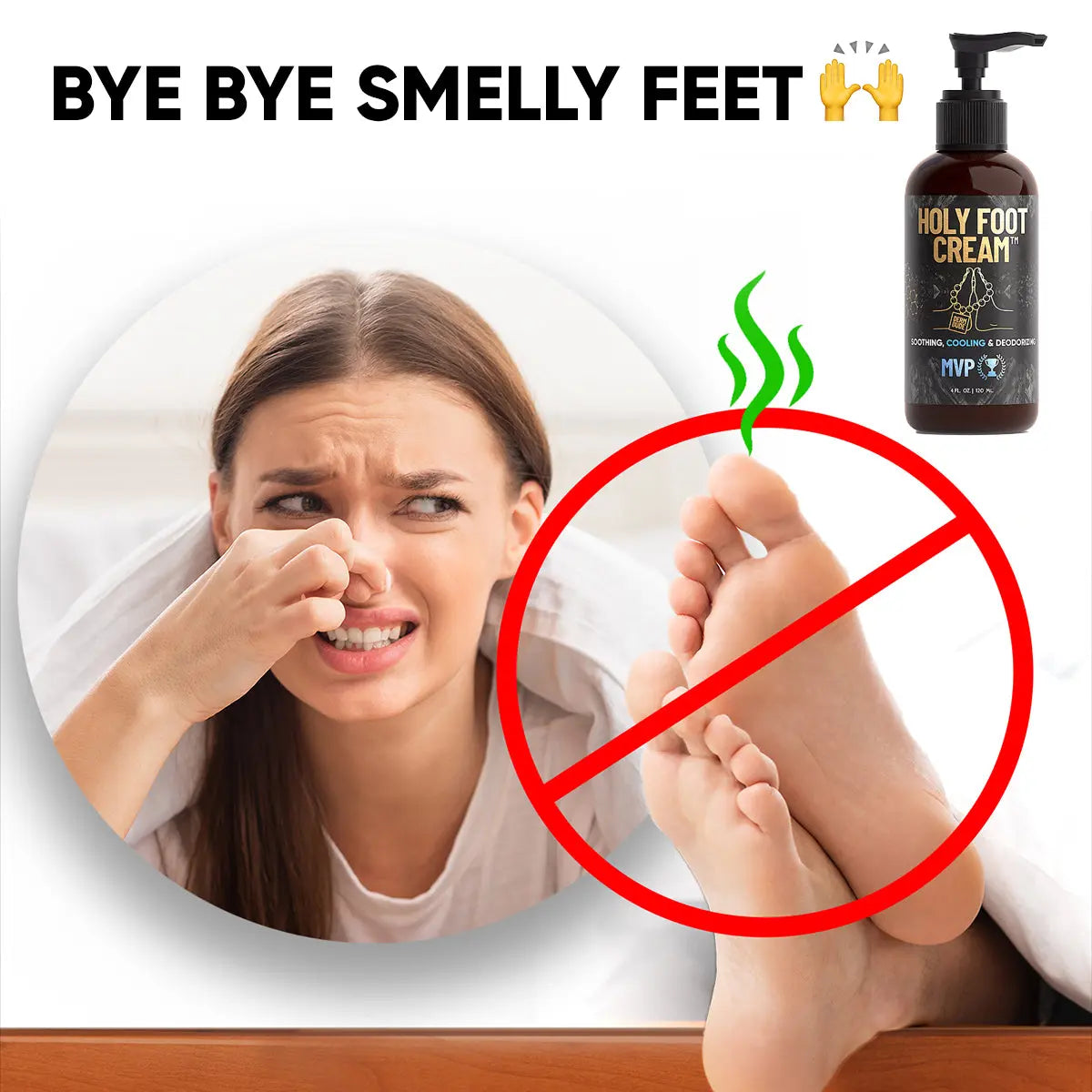 Derm Dude Holy Foot Cream - Moisturizer for Sweaty Smelly & Cracked Heels with Deodorizing Power - Strawberry Lollipop Scent - Hydrating & Antifungal - 100G