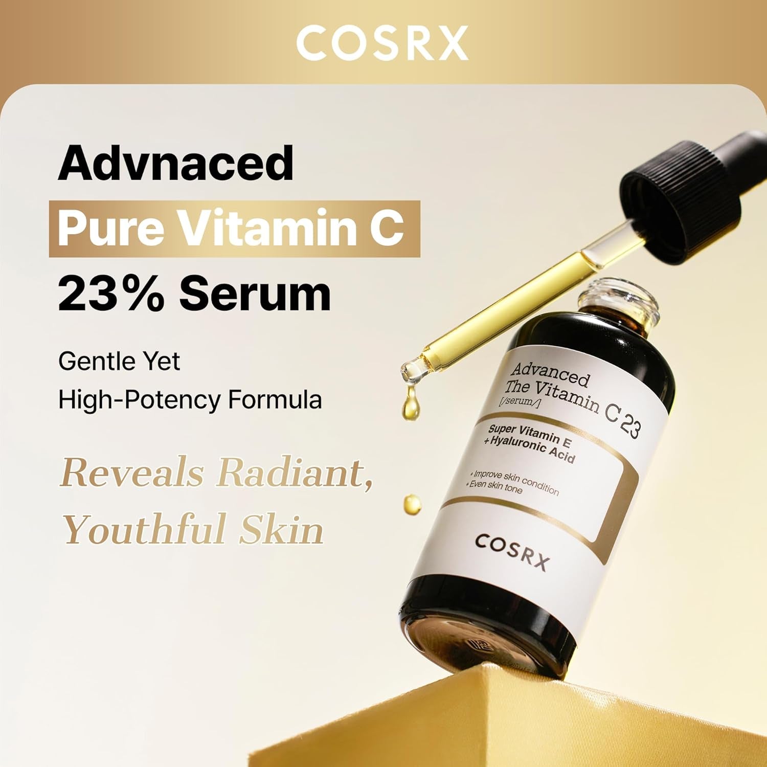 COSRX Advanced Pure Vitamin C 23% Serum with Vitamin E & Glutathione, Korean Vitamin C Serum for Fine Lines, Uneven Skin Tone & Dull Skin, 0.7Oz, Korean Skin Care, Mothers Day Gifts for Mom & Wife