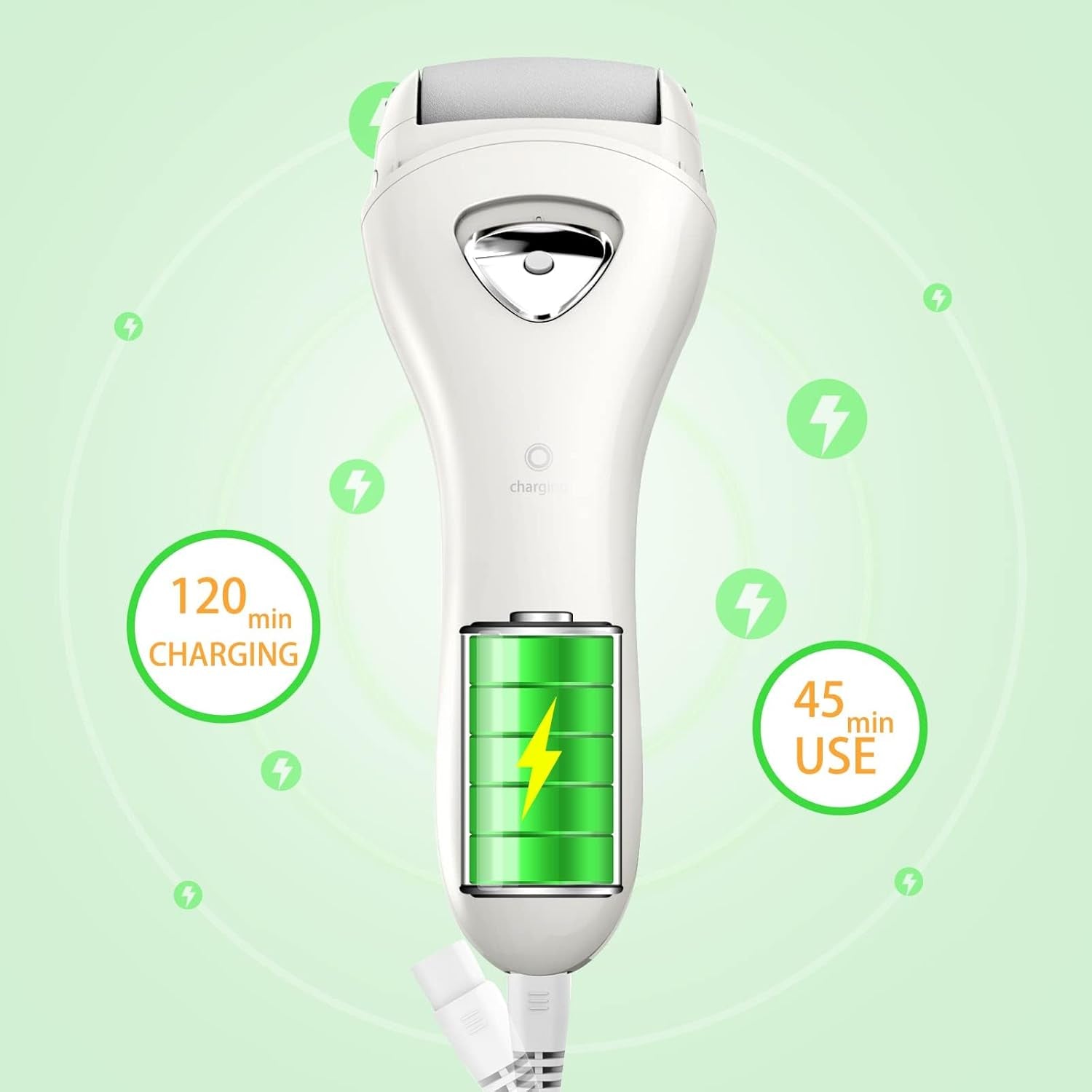 Electric Feet Callus Removers Rechargeable,Portable Electronic Foot File Pedicure Tools, Electric Callus Remover Kit,Professional Pedi Feet Care Perfect for Dead,Hard Cracked Dry Skin