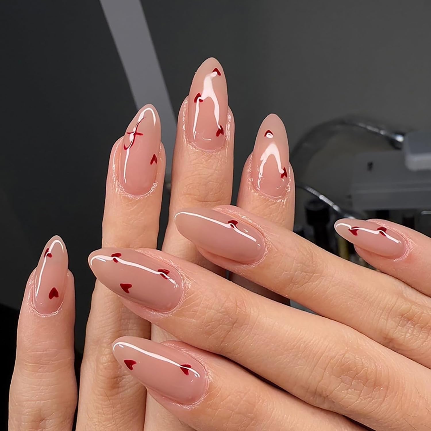 24Pcs Medium Almond Press on Nails French Tip Fake Nails with Brown Leopard Gold Line Design Glossy Reusable False Nail Artificial Acrylic Nails Press Ons Holiday Stick on Nails for Women DIY Manicure