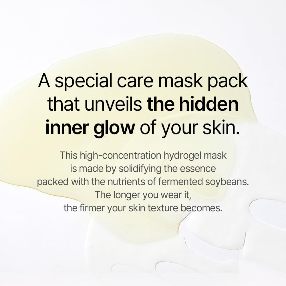 Mixsoon Bean Collagen Hydrogel Mask Hydration All-In-One Firming, Soothing Gel Formula Face Mask for Radiant, Smooth Skin Stocking Stuffers 35G / 1.18 Fl.Oz. (5Ea) Korean Glass Skin Care