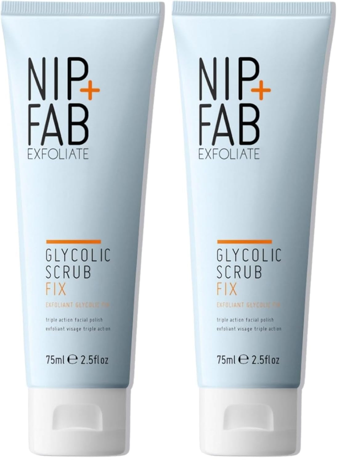 Nip + Fab Glycolic Fix Scrub (2.5 Fl Oz) – 3% Glycolic Acid 3-In-1 Facial Exfoliator – Brightening AHA Face Scrub with Salicylic Acid for Smooth Radiant Skin