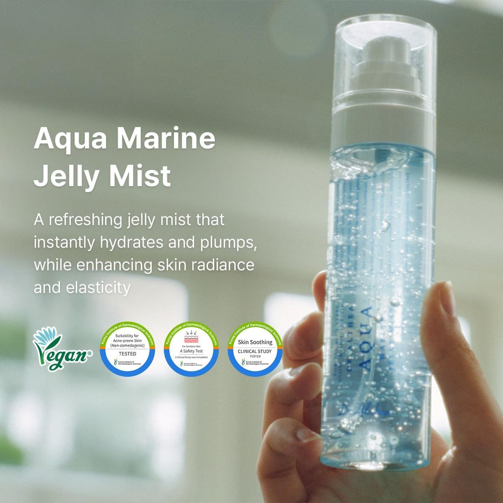 Dr.Althea Aqua Marine Jelly Mist | Lightweight, Ultra-Fine Facial Mist Spray | Hydrating Serum with PDRN & Triple Hyaluronic Acid | Vegan Korean Skincare, 3.38 Fl.Oz