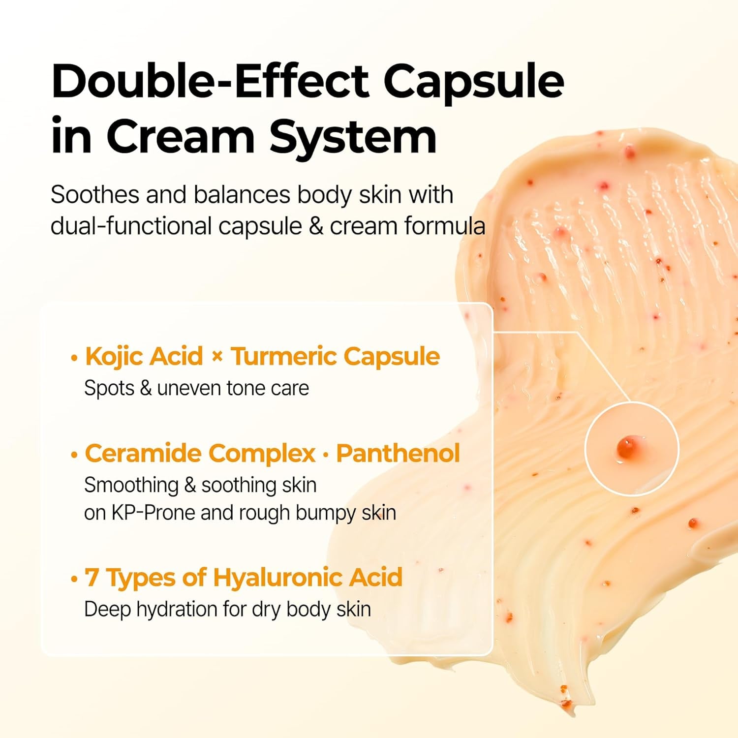 Dr.Melaxin Kojic Acid Turmeric Body Cream with Ceramides, Brightening Body Moisturizer for Dark Spots & Uneven Tone, Panthenol & Hyaluronic Acid for Deep Hydration, 7.05 Oz