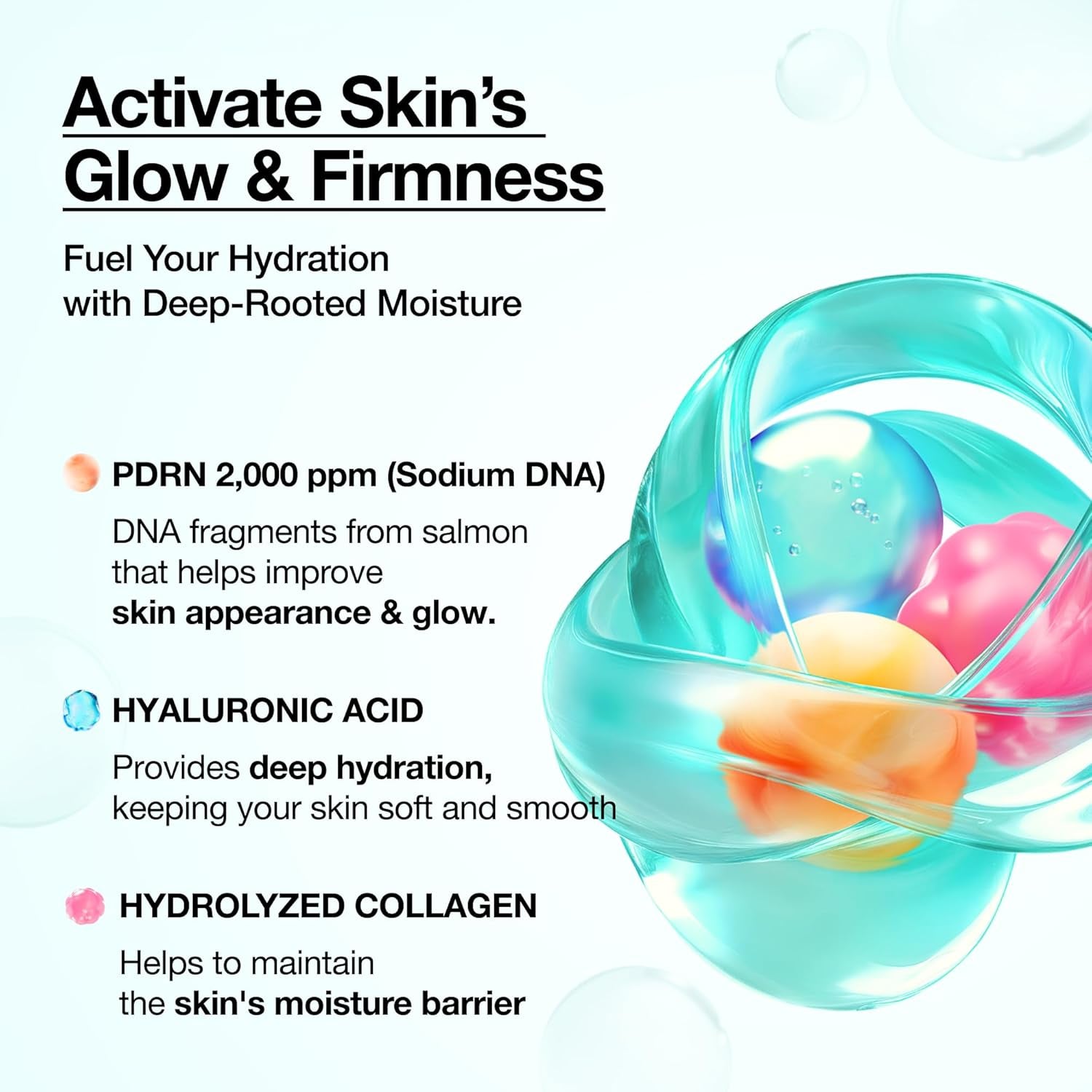 ANUA PDRN Collagen Glow Facial Serum Spray, Hydrating Face Mist, Hyaluronic Acid, Dewy Glass Finish, All Skin Types, Instant Plumping Hydration, Firming Care, Korean Skincare, 3.38 Fl Oz