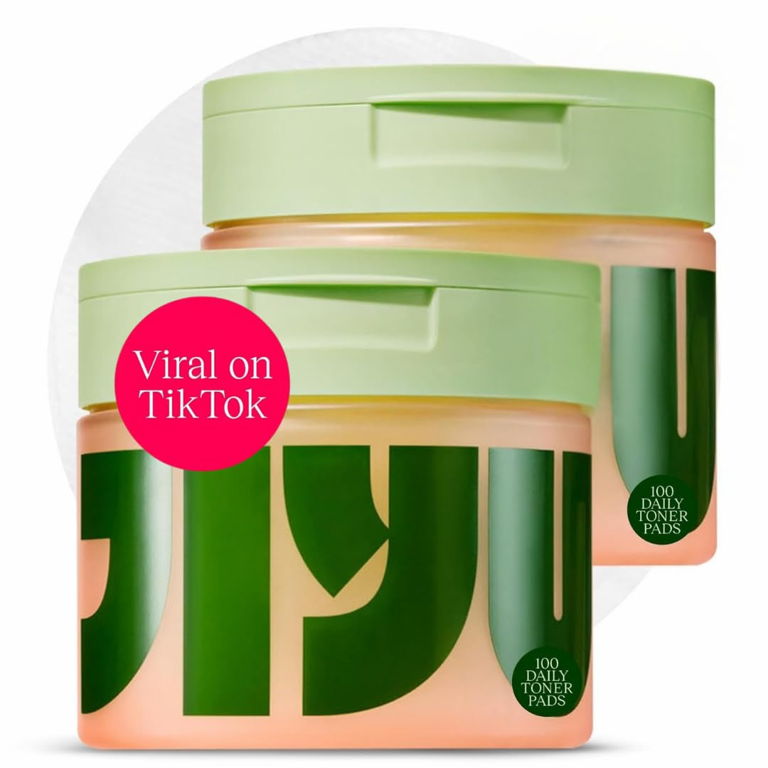 Jiyu Toning Polish Pads - Korean Skincare for Dark Spots, Wrinkles & Dull Skin - Hydrating Facial Treatment with Snail Mucin, Niacinamide, Peptides & Centella - 100 Count