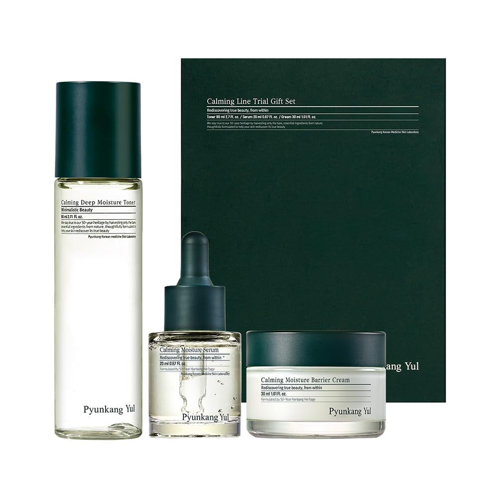 Pyunkang Yul PKY Barrier Line Skincare Gift Set, Holiday Essentials for Moisturizing & Nourishing, Toner, Serum & Face Cream, Ideal for Gifting (3-Item Set)