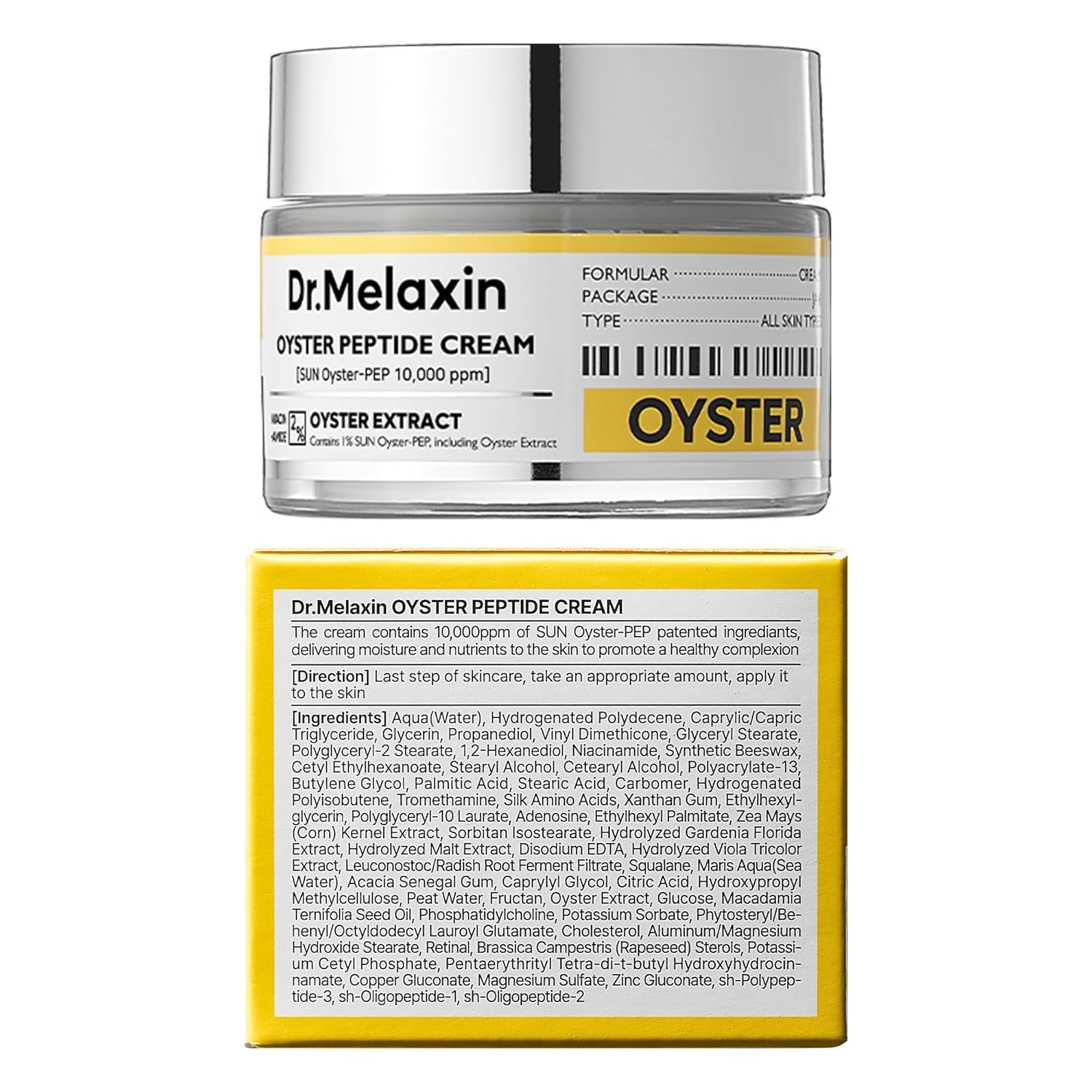 Dr.Melaxin Oyster Pep3 Renewal Cream | Daily Anti-Aging Face Moisturizer, Skin Elasticity & Reduce Wrinkle, 50Ml,1.69 Fl Oz.