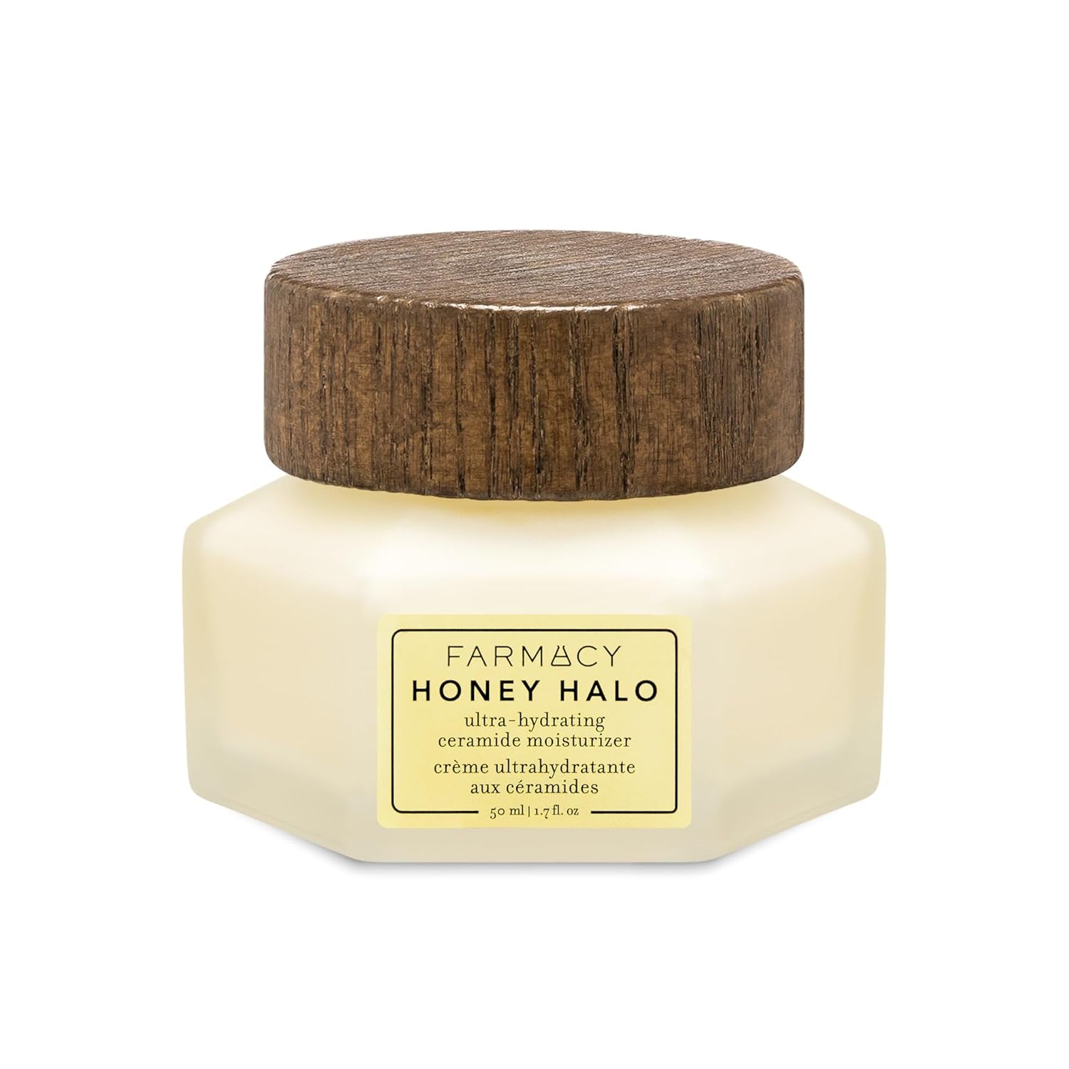Farmacy Ceramide Face Moisturizer - Honey Halo Ultra Hydrating Facial Moisturizer with Buckwheat Honey + Ceramides - Helps Restore Barrier + Replenish Dryness - Plumping Skin Care for Dry Skin (50Ml)