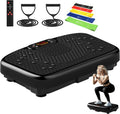 Softgym Vibration Plate Exercise Machine for Lymphatic Drainage,Power Vibrate Stand Shake Board 450 Lbs Capacity Whole Body Workout Waver with Fitness Resistance Bands Weight Loss Gifts for Women Men