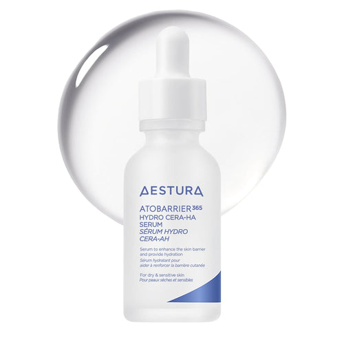 AESTURA ATOBARRIER365 Hydro CERA-HA Korean Face Serum with Ceramides, Hyaluronic Acid & Niacinamide | Lightweight Hydrating Serum for Barrier Repair & Glow for Dry & Sensitive Skin, 30ML / 1.01 Fl.Oz.