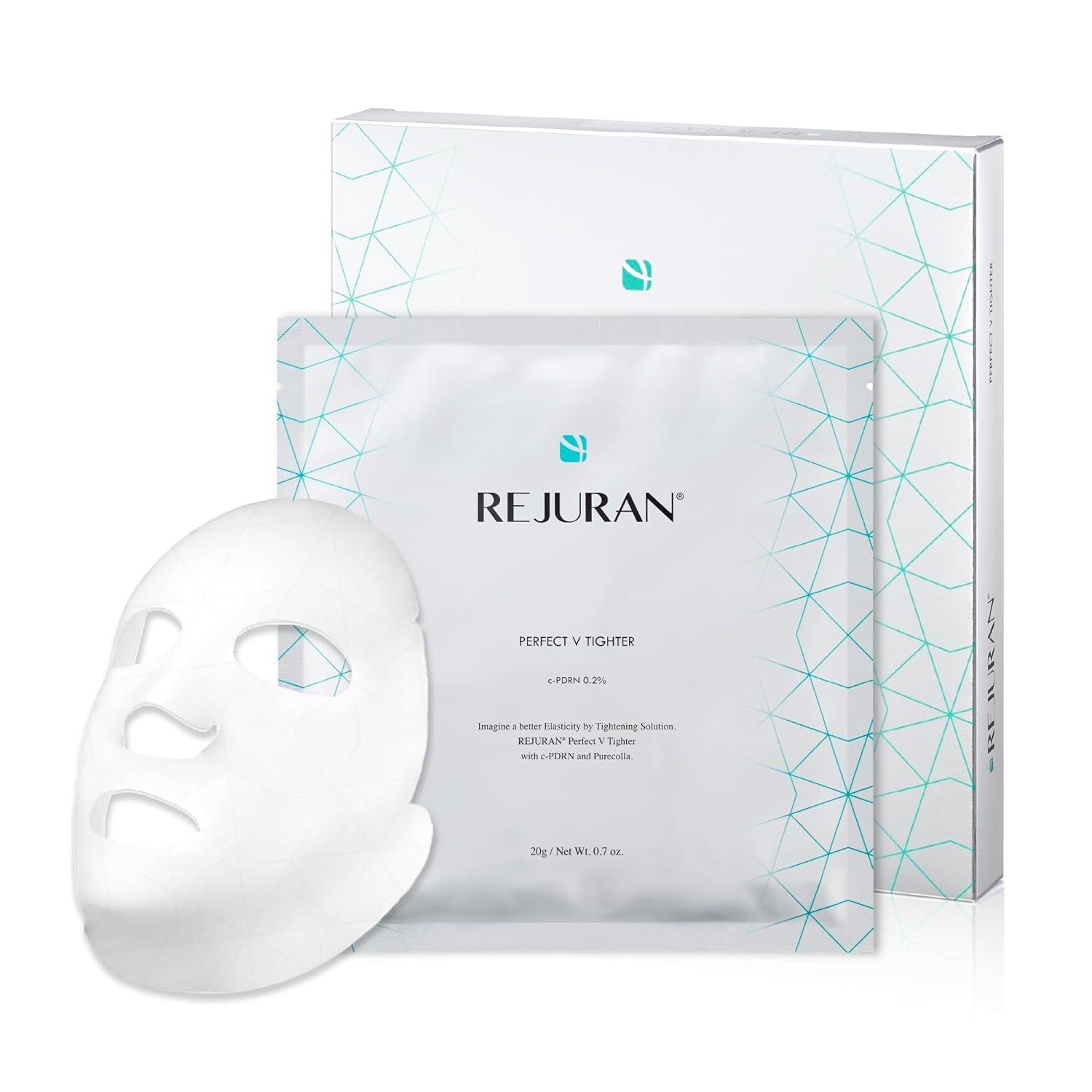 REJURAN® Skin Protection Mask, C-Pdrn® – Hydrating and Soothing Facial Sheet Mask for Irritated, Stressed, Repairs & Restores Skin Barrier with Panthenol & Allantoin, Korean Skin Care. 5-Pack