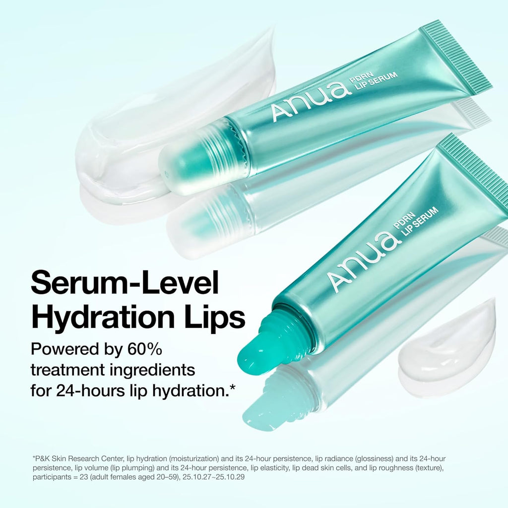 Anua PDRN Lip Serum, Long-Lasting Hydration for Dry, Cracked Lips, Non-Sticky Moisturizing Lip Care with Salmon DNA, Hyaluronic Acid & Collagen, Korean Skincare, 0.33 Fl.Oz